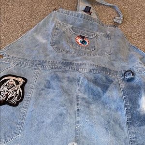Overall skirt with some patches